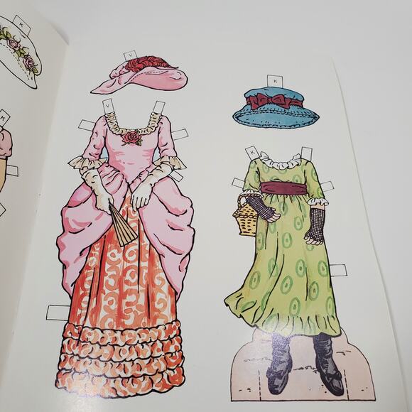1981 Kate Greenaway Paper Dolls in Full Color by Kathy Allert Book Unused - Picture 2 of 5